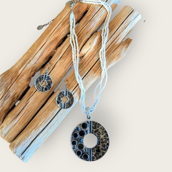 Seed Bead Necklace Earring Set - Picture 1 of 2